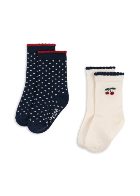 Hovedbilde 2 pk. Sokker, Cherry Mix - Konges Sløjd